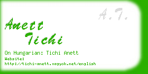 anett tichi business card